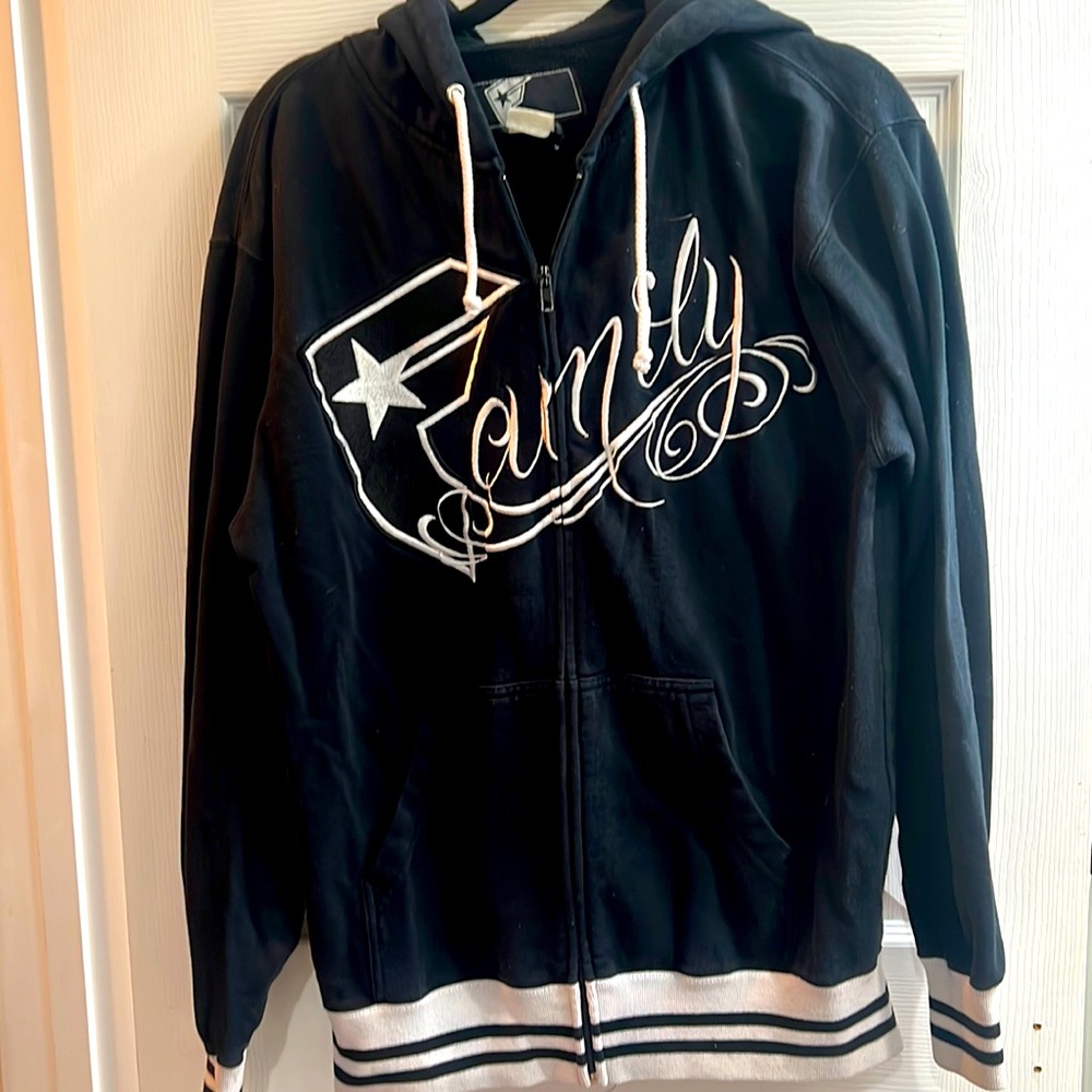 Famous stars and straps zip up jacket size small